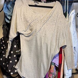 VENUS Gray Embellished Sweater